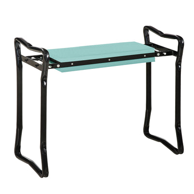 Outsunny Garden Kneeler and Seat Stool Folding Gardening Chair with Thick Pad Handles 