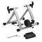 Soozier Indoor Magnetic Bike Trainer Stand with 5-Level Adjustable Resistance, Silver - Enhance Your Home Workout Experience