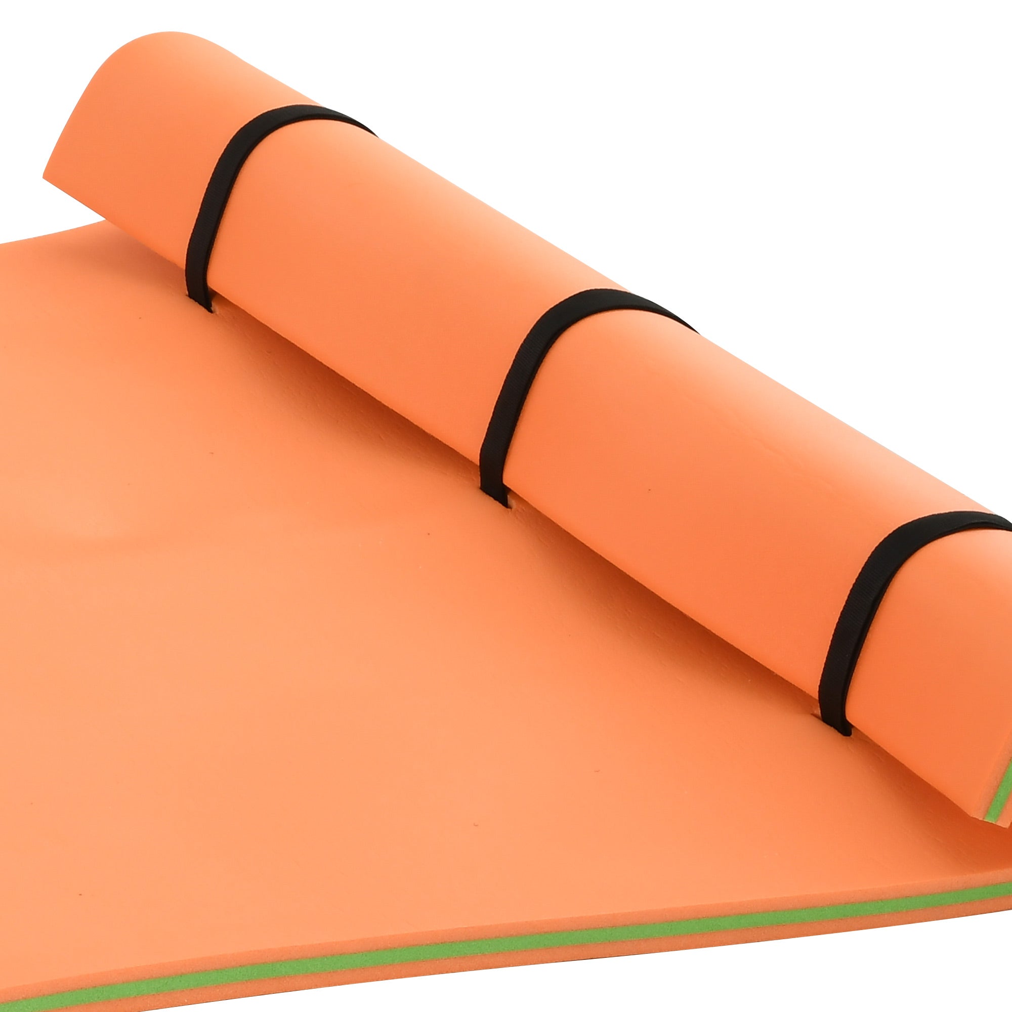Soozier 10x5ft Orange Roll-Up Pool Float: Water Mat for Lake, Ocean, Pool Relaxation & Recreation 