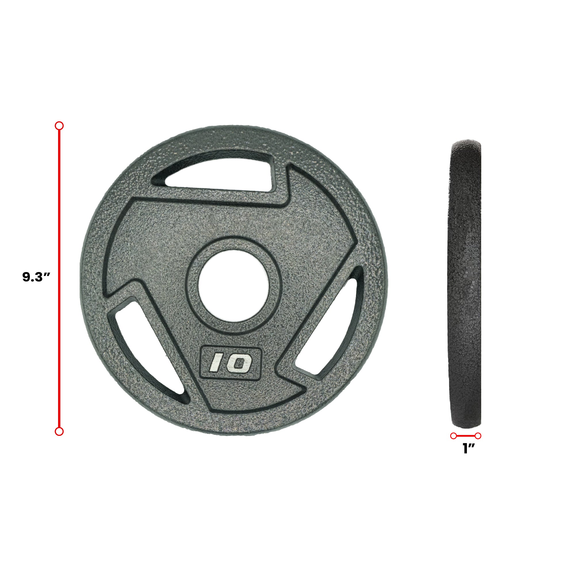 HAJEX Tri Grip Cast Iron Weight Plates 