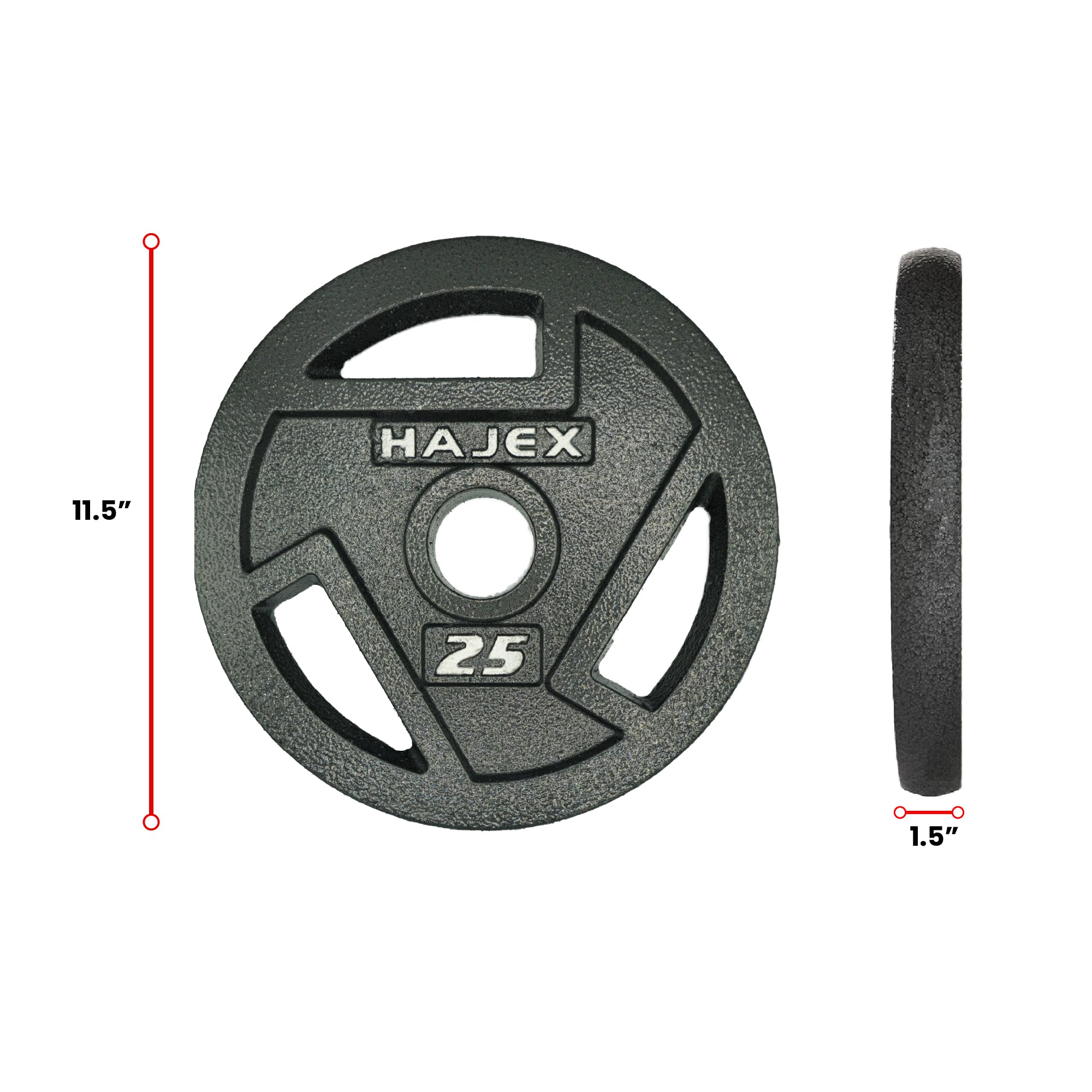 HAJEX Tri Grip Cast Iron Weight Plates 