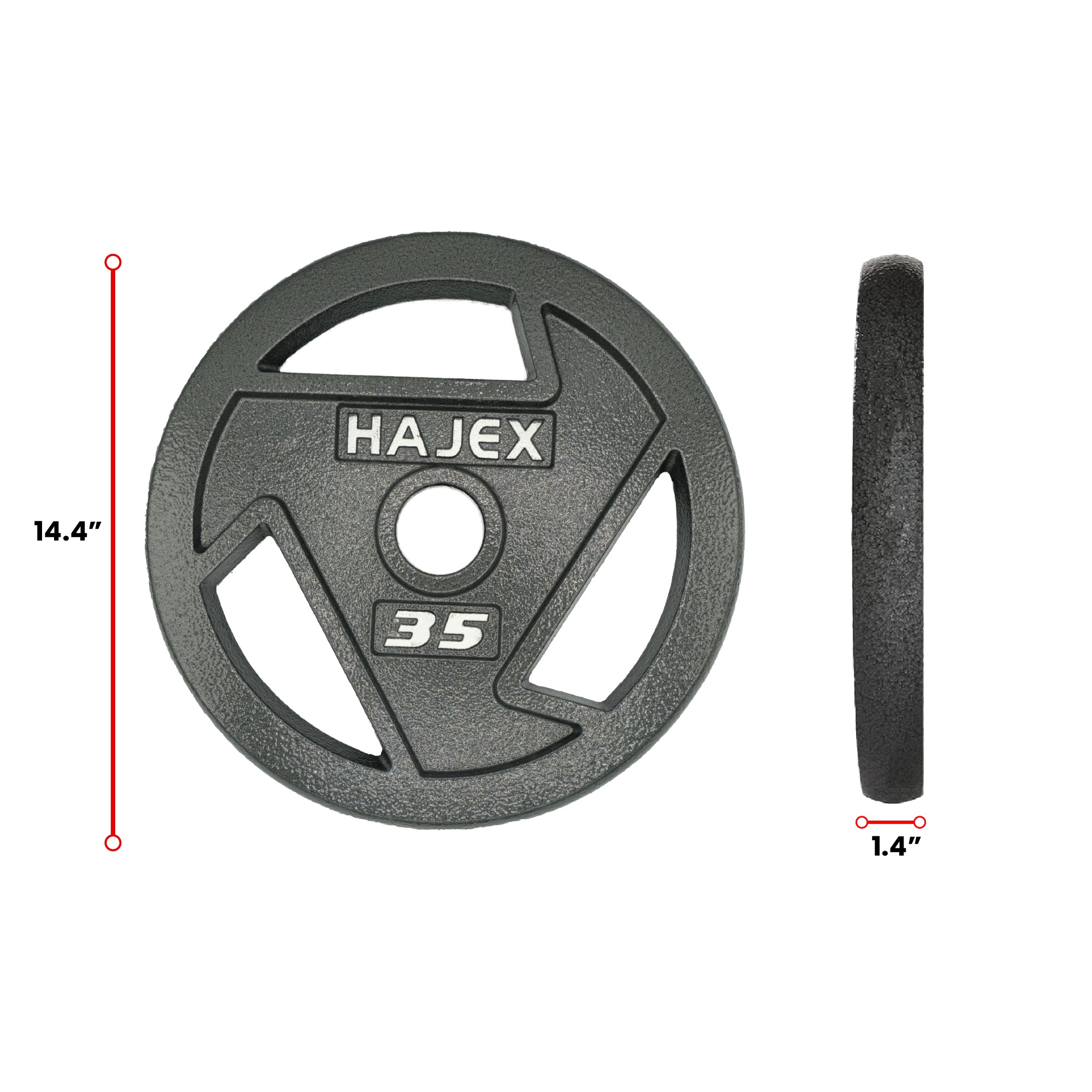 HAJEX Tri Grip Cast Iron Weight Plates 