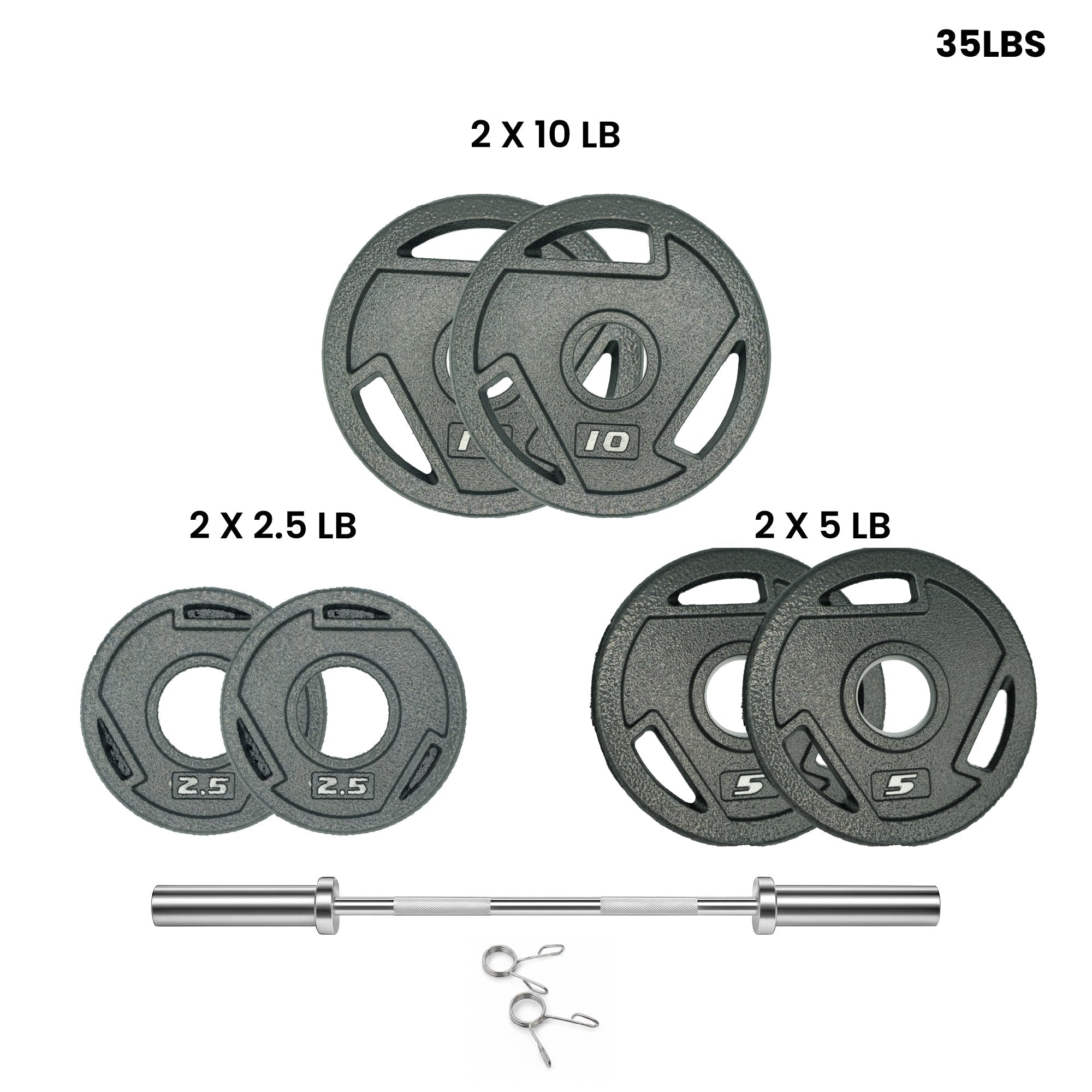 HAJEX Tri Grip Cast Iron Weight Plates 