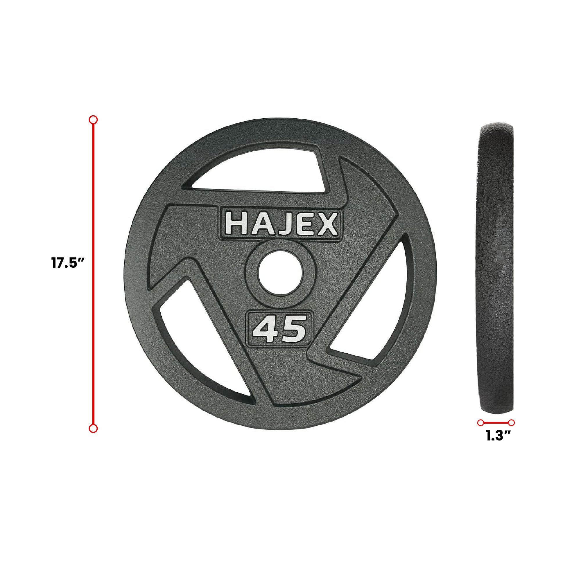 HAJEX Tri Grip Cast Iron Weight Plates 