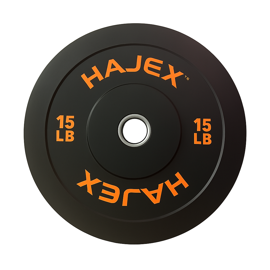 HAJEX Olympic Bumper Weight Plates - 10, 15, 25, 35, 45, 55 LB 