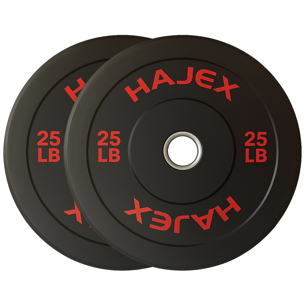 HAJEX Olympic Bumper Weight Plates - 10, 15, 25, 35, 45, 55 LB 