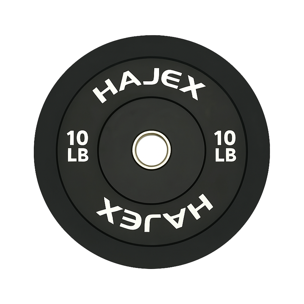 HAJEX Olympic Bumper Weight Plates - 10, 15, 25, 35, 45, 55 LB 