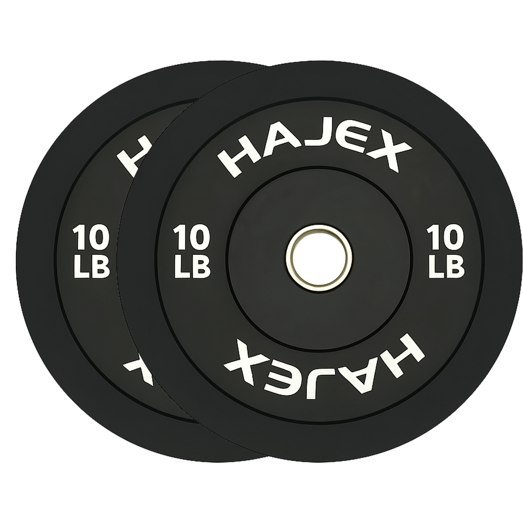 HAJEX Olympic Bumper Weight Plates - 10, 15, 25, 35, 45, 55 LB 