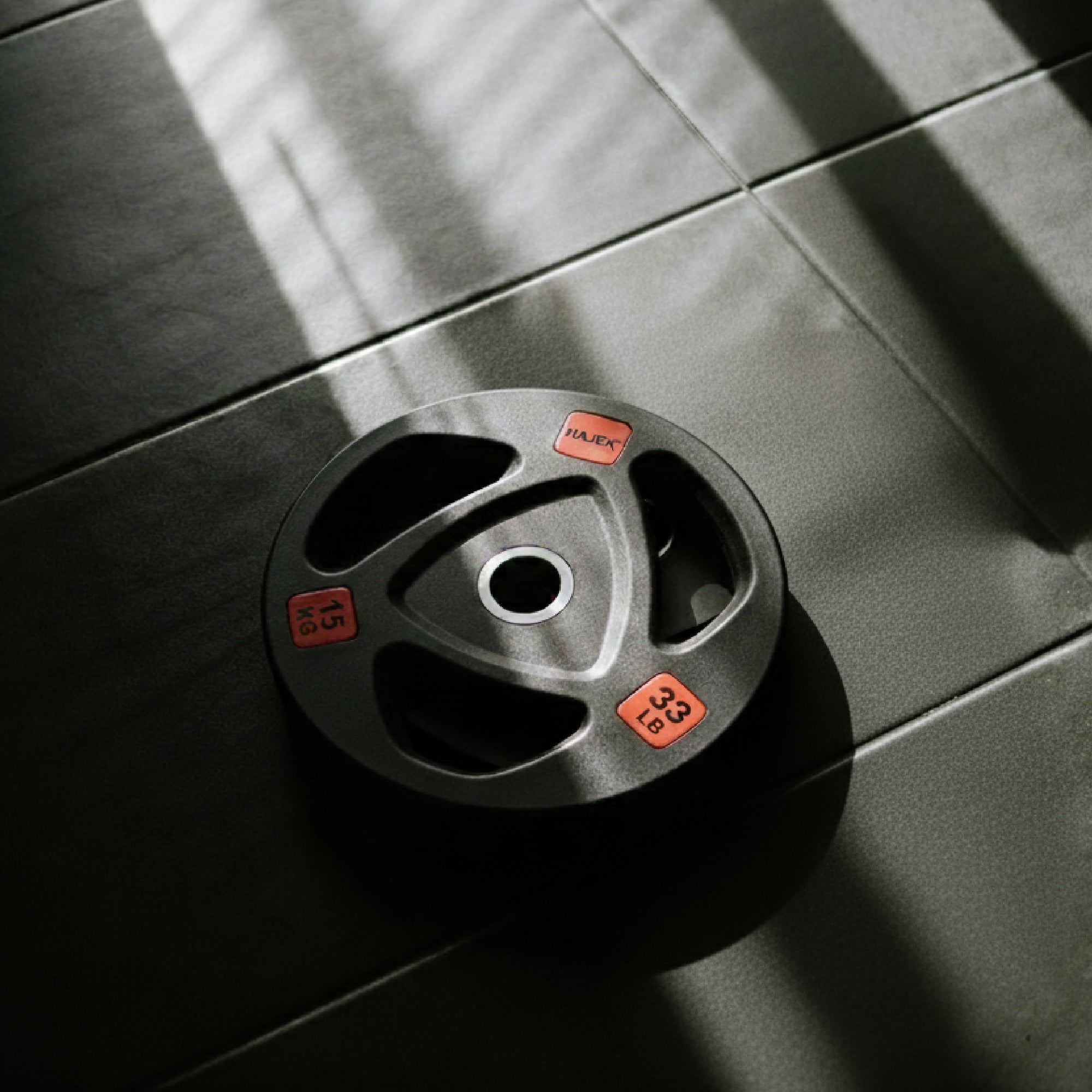 HAJEX Rubber Olympic Bumper Grip Weight Plates & Sets in LBs & KGs 