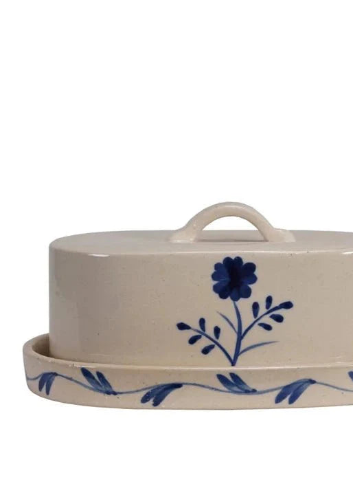 Hand-Painted Butter Dish 