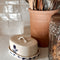 Hand-Painted Butter Dish – Blue & White Floral Stoneware, 7.25” x 4.5” x 3”, Elegant Kitchen Storage & Serving Essential