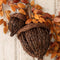 Hand-Woven Grapevine Acorns – Set of 2, Rustic Rattan & Iron Fall Décor, Large 15.5” H & Small 9.5” H, Indoor/Outdoor Accent