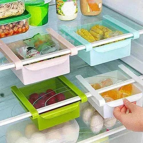 Hanging Plastic Refrigerator Clapboard Storage Rack Kitchen Supplies 