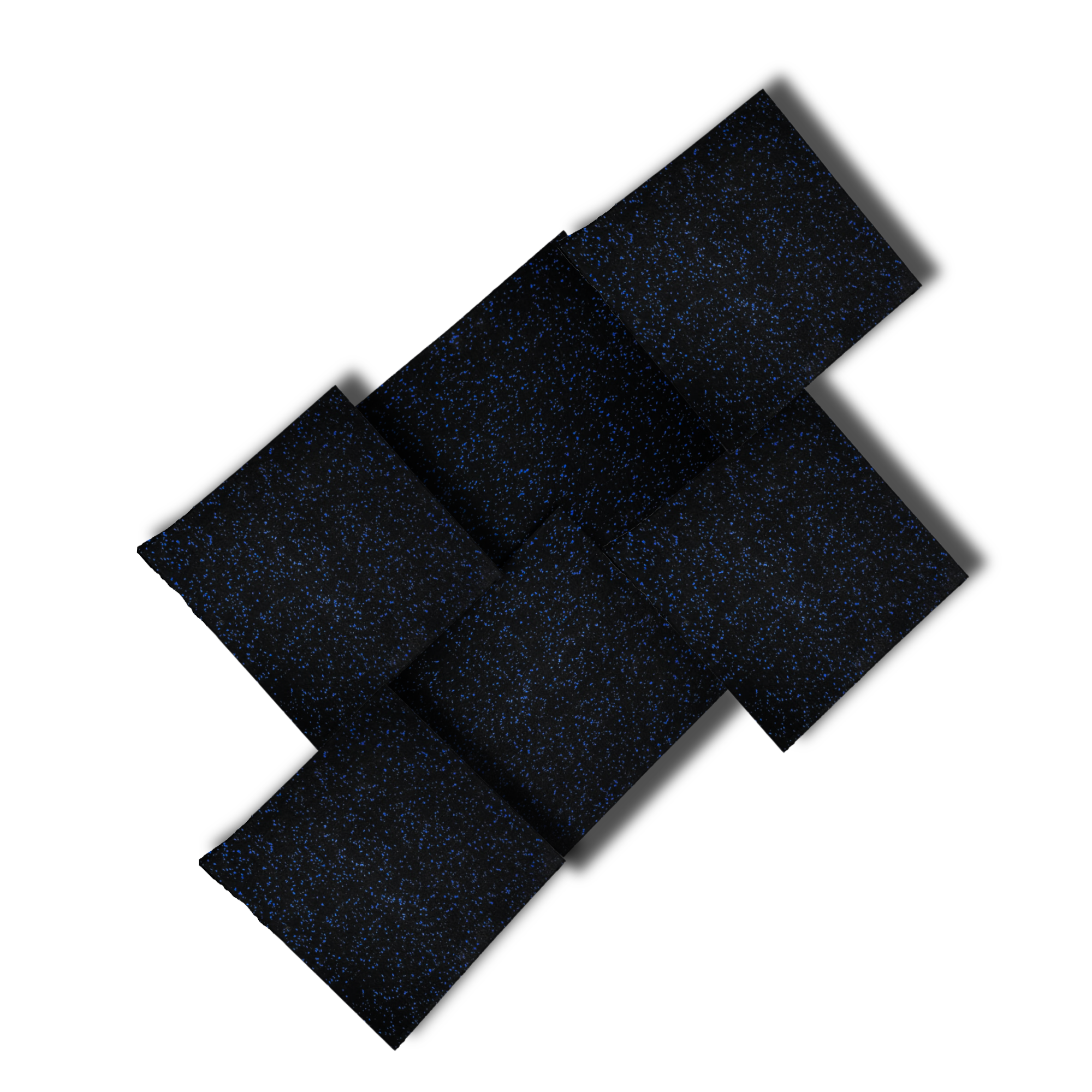 HAJEX Hard Floor Mats for Gym - Pack of 6 