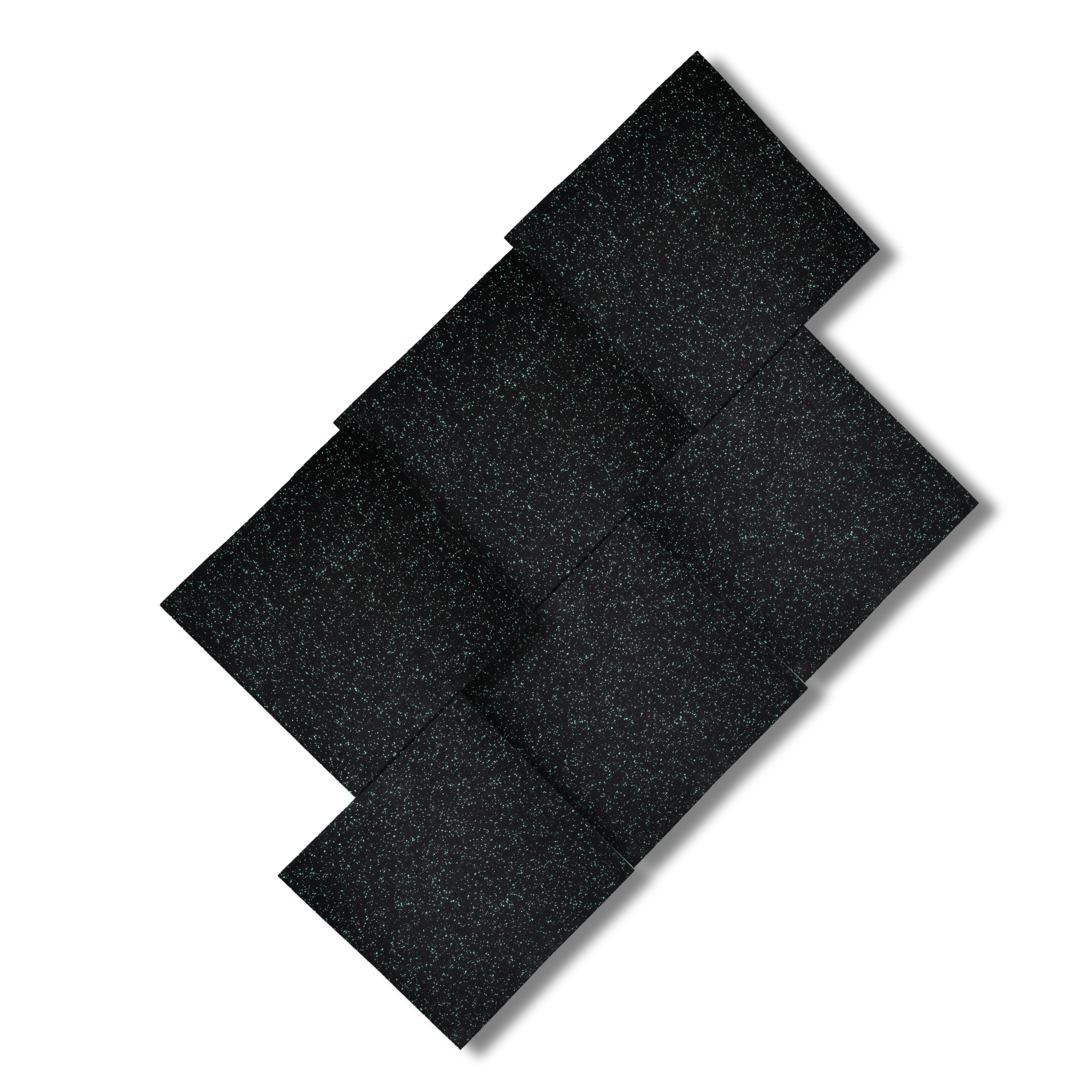 HAJEX Hard Floor Mats for Gym - Pack of 6 