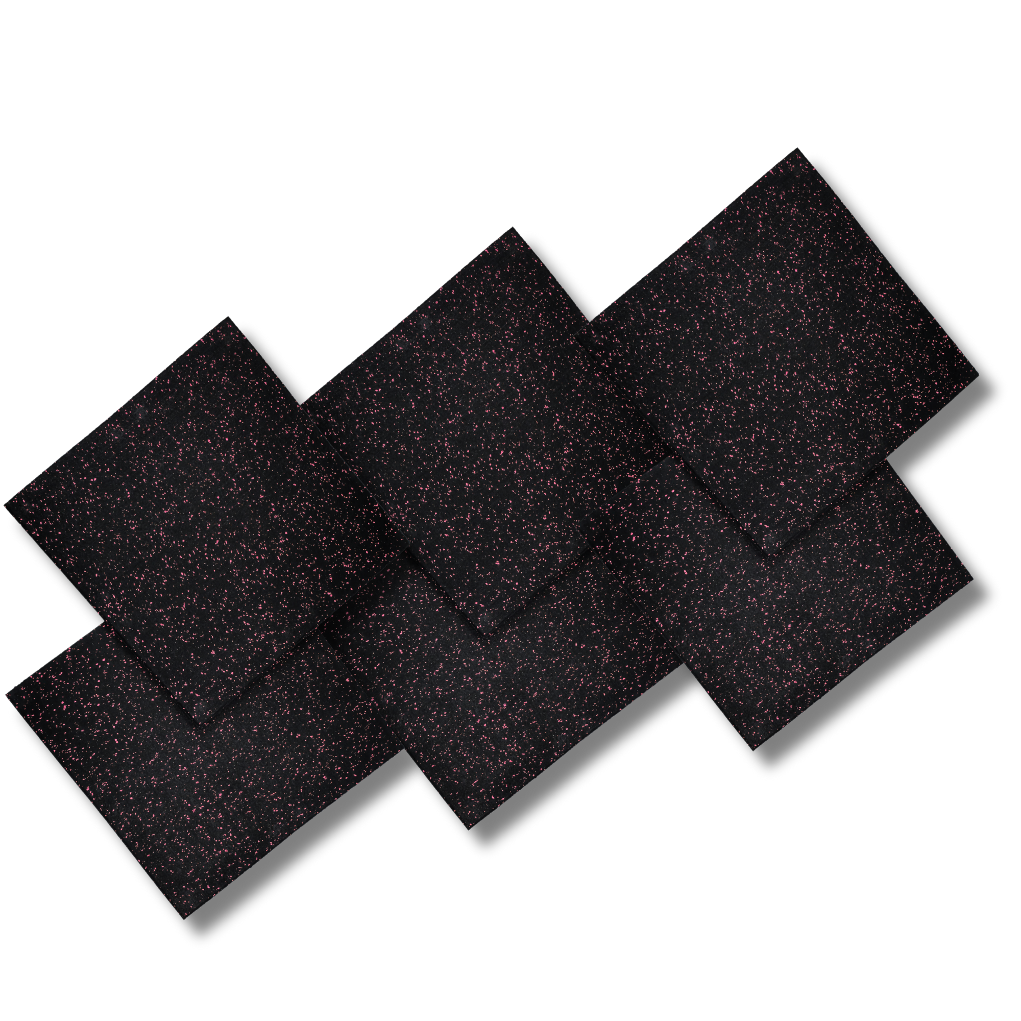 HAJEX Hard Floor Mats for Gym - Pack of 6 