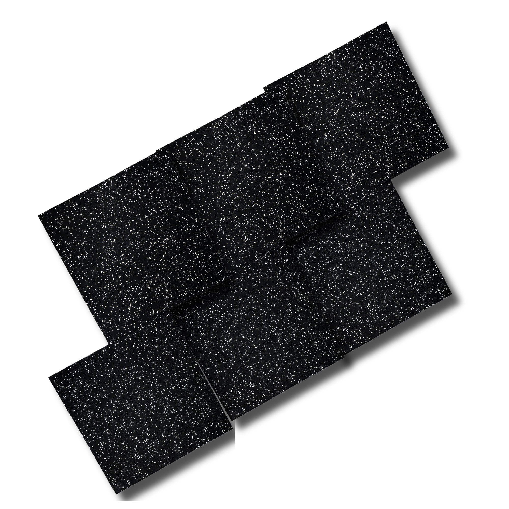 HAJEX Hard Floor Mats for Gym - Pack of 6 