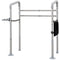 HOMCOM Toilet Safety Rails Stand Alone Adjustable Height Width 300lb Frame Grab Bar