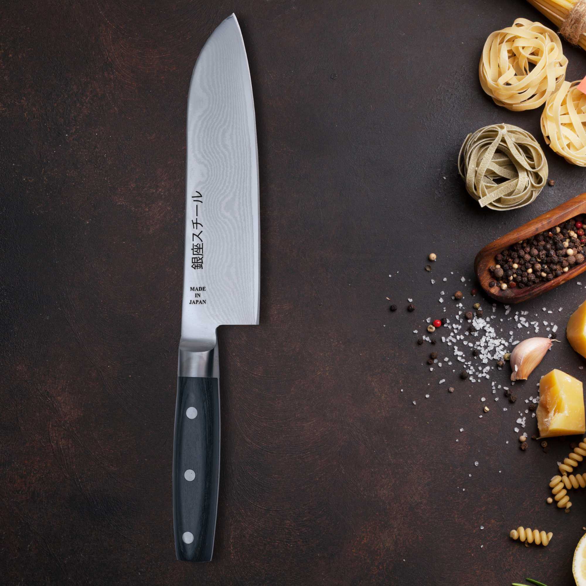 HAYAMI 180 - VG10 - 33 Layered Damascus Steel Santoku Knife 180mm 