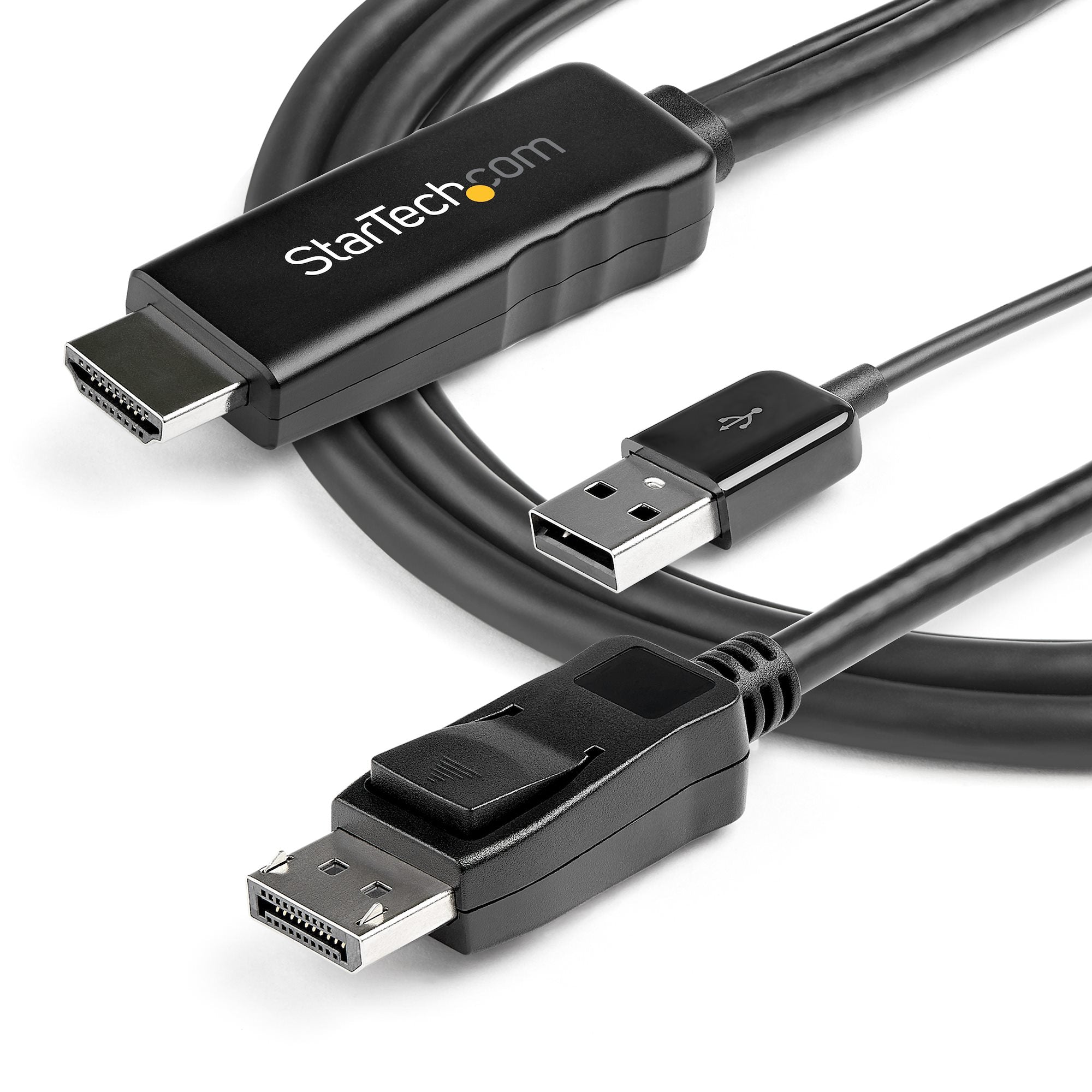 6.6ft (2m) HDMI to Mini DisplayPort Cable 4K 30Hz - Active HDMI to mDP Adapter Converter Cable with Audio - USB Powered - Mac & Windows - Male to Male Video Adapter Cable 