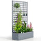 Galvanized Raised Garden Bed Planter Box with Trellis for Climbing Plant Vegetable Vine, 43