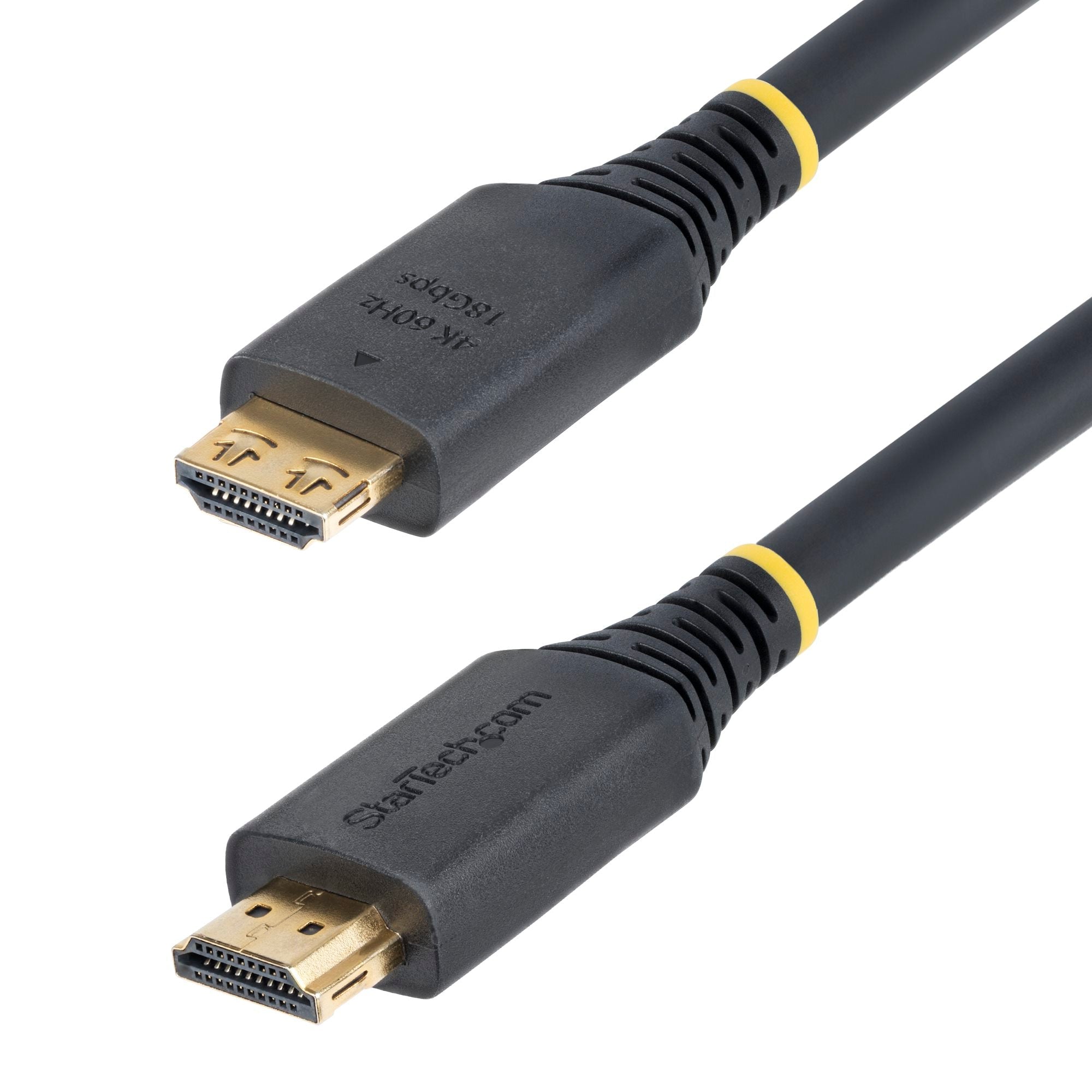 High Speed HDMI Cable with Gripping Connectors, 4K 60Hz/1440p 144Hz, HDR10/HDCP 2.2/ARC, 18Gbps, UHD HDMI 2.0 Cord for TV/Monitor/Display, TPE Jacket 