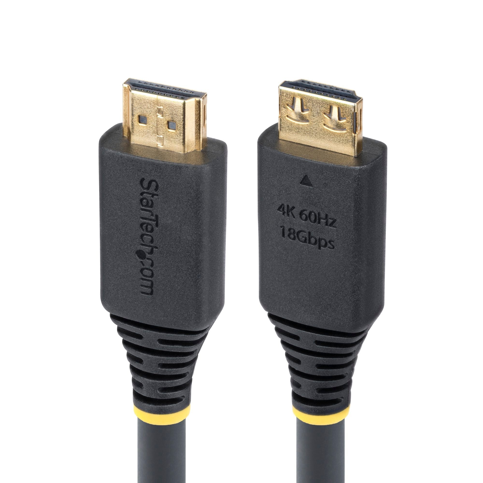High Speed HDMI Cable with Gripping Connectors, 4K 60Hz/1440p 144Hz, HDR10/HDCP 2.2/ARC, 18Gbps, UHD HDMI 2.0 Cord for TV/Monitor/Display, TPE Jacket 