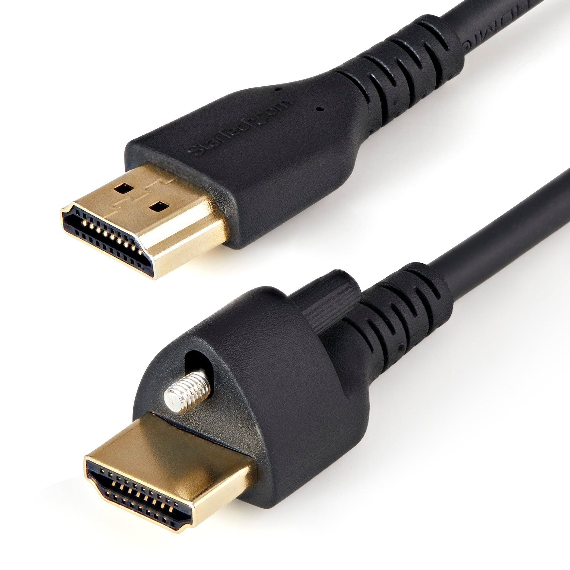 Slim HDMI Cable with Locking Screw,4K 60Hz HDR, High Speed HDMI 2.0 Monitor Cable with Locking Screw Connector for Secure Connection 