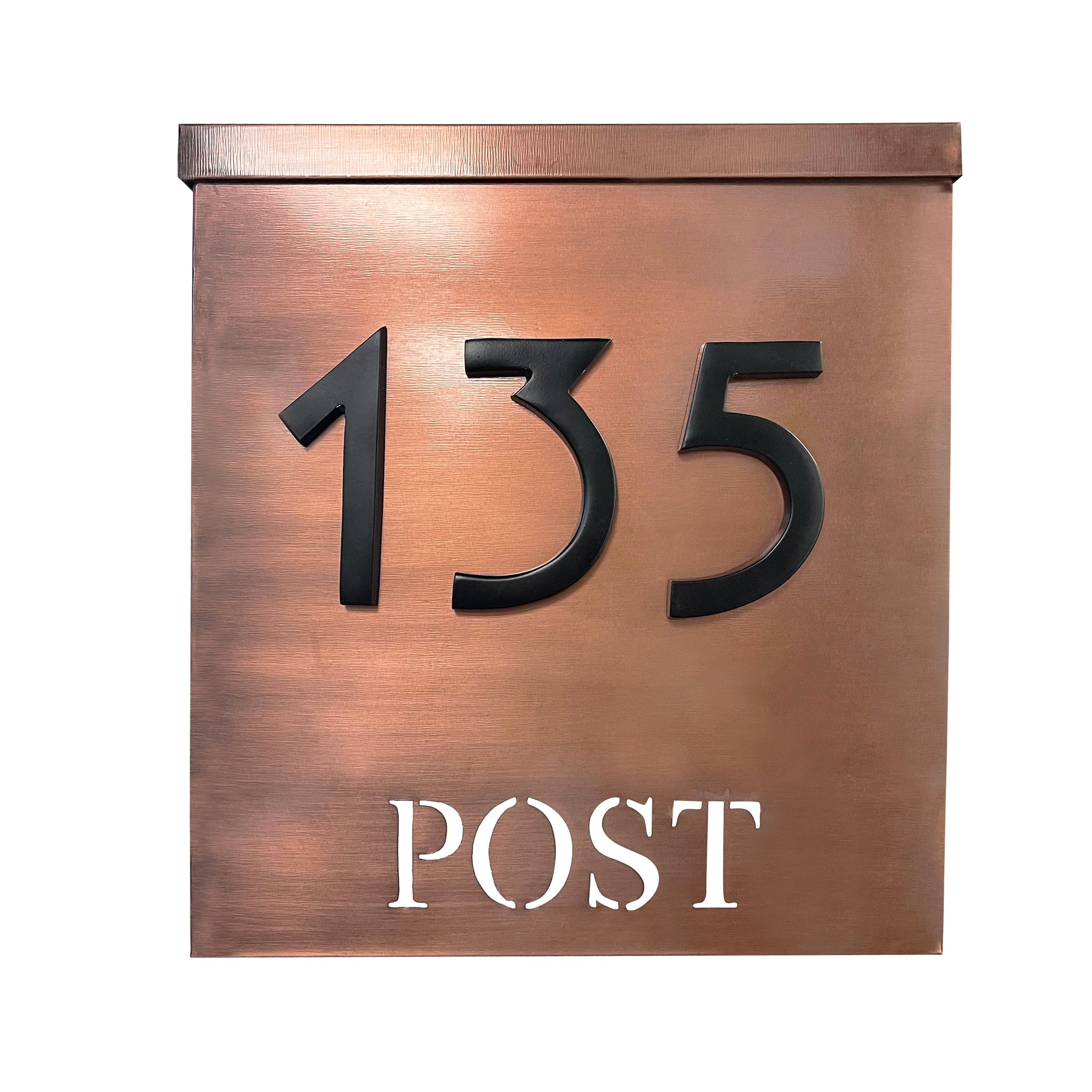 Magnetic Aluminum House Number #0, 4 in, Black 