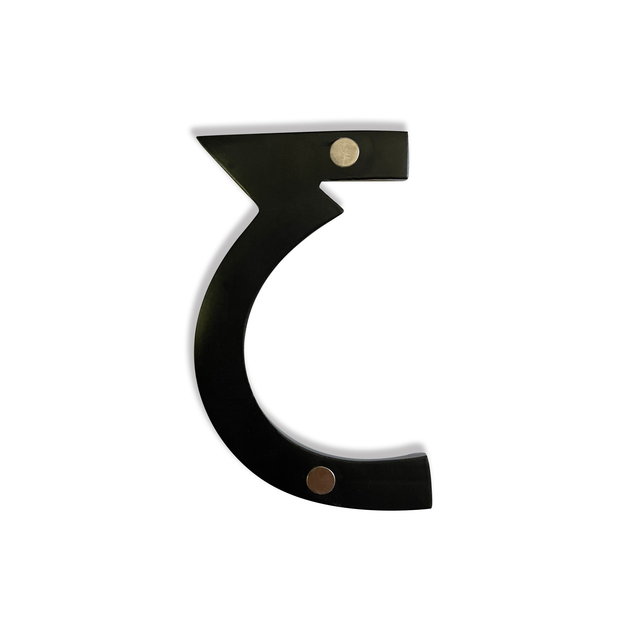 Magnetic Aluminum House Number #3, 4 in, Black 