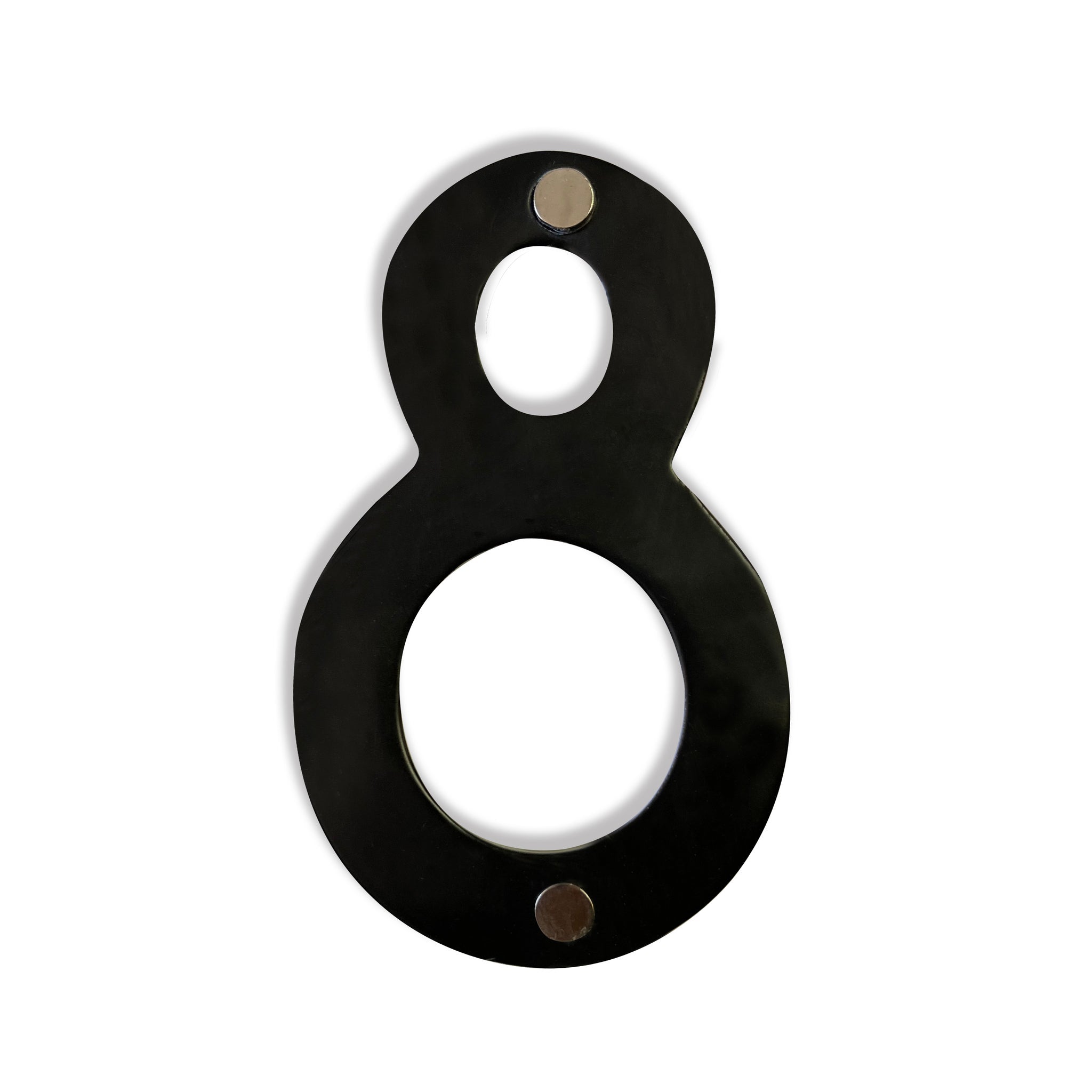Magnetic Aluminum House Number #8, 4 in, Black 