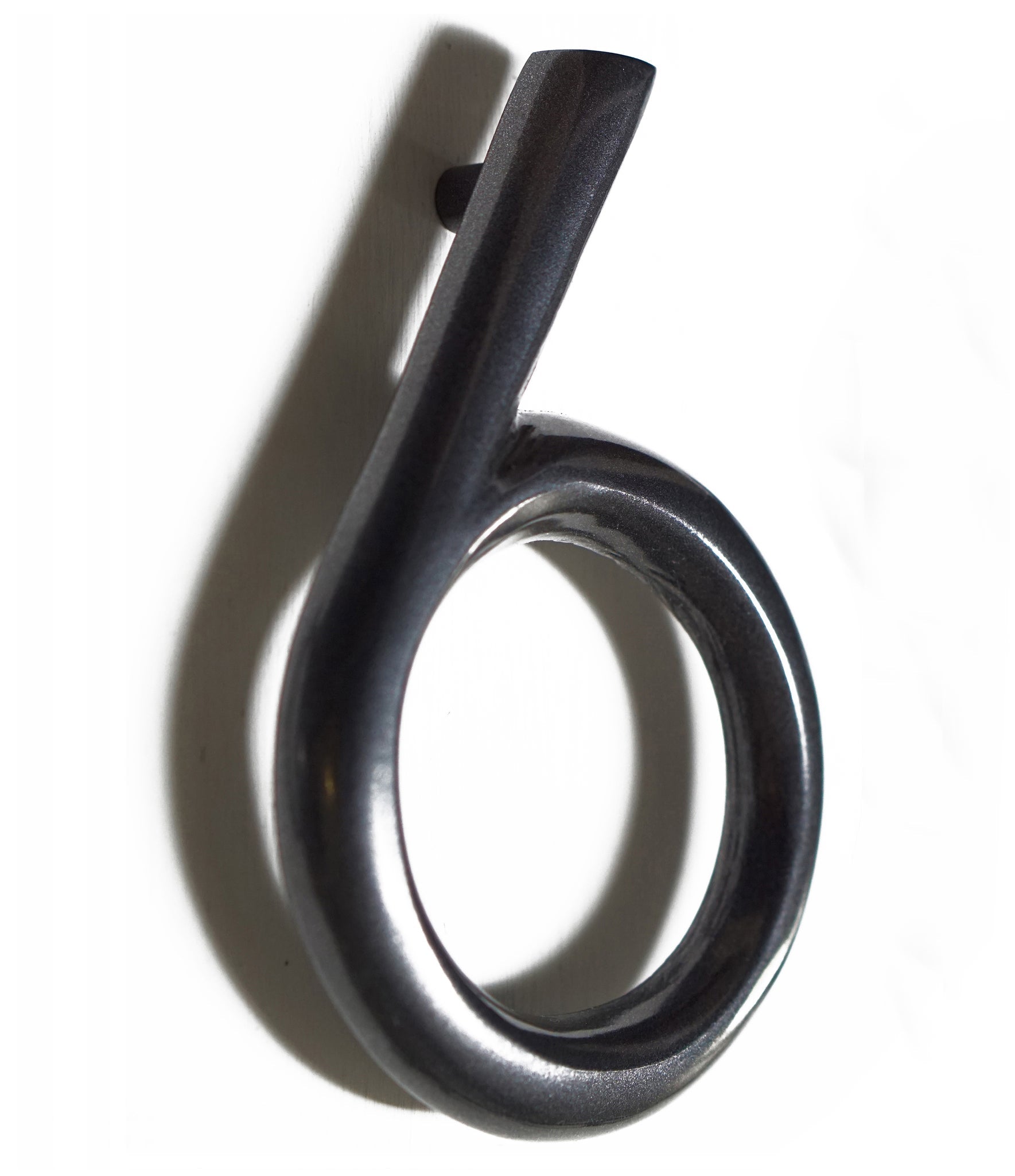 Round Shadow Number 6, Gun Metal, 5 Inch, Last Chance 
