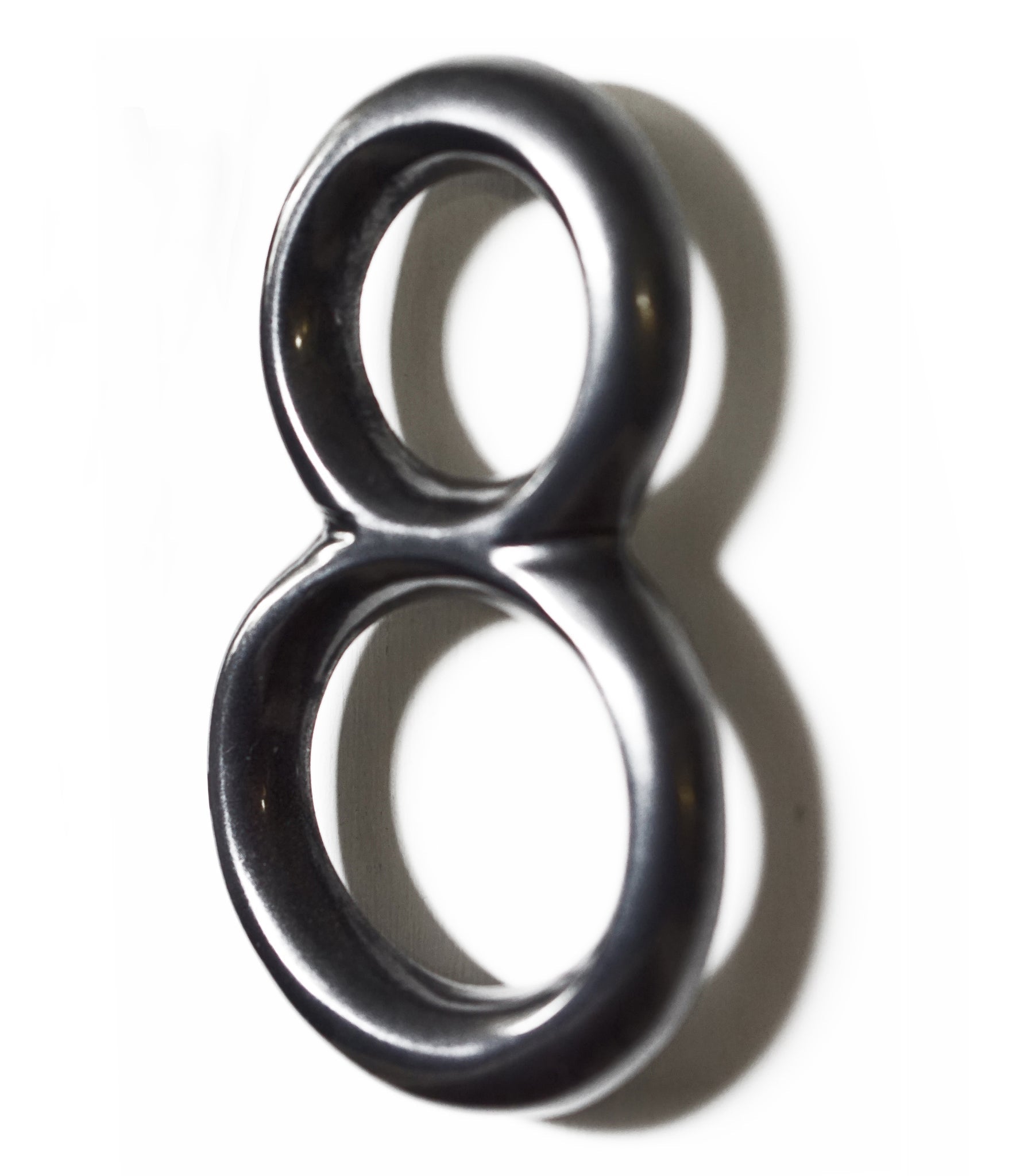 Round Shadow Number 8, Gun Metal, 5 Inch, Last Chance 