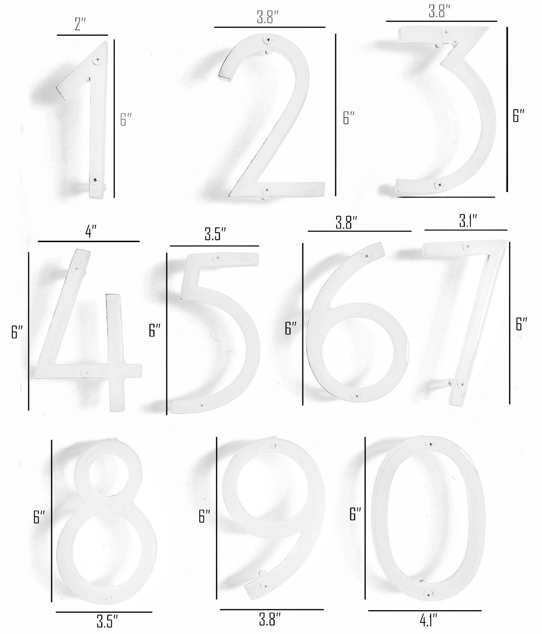 White Shadow House Number 4, 6 inch, Last Chance 