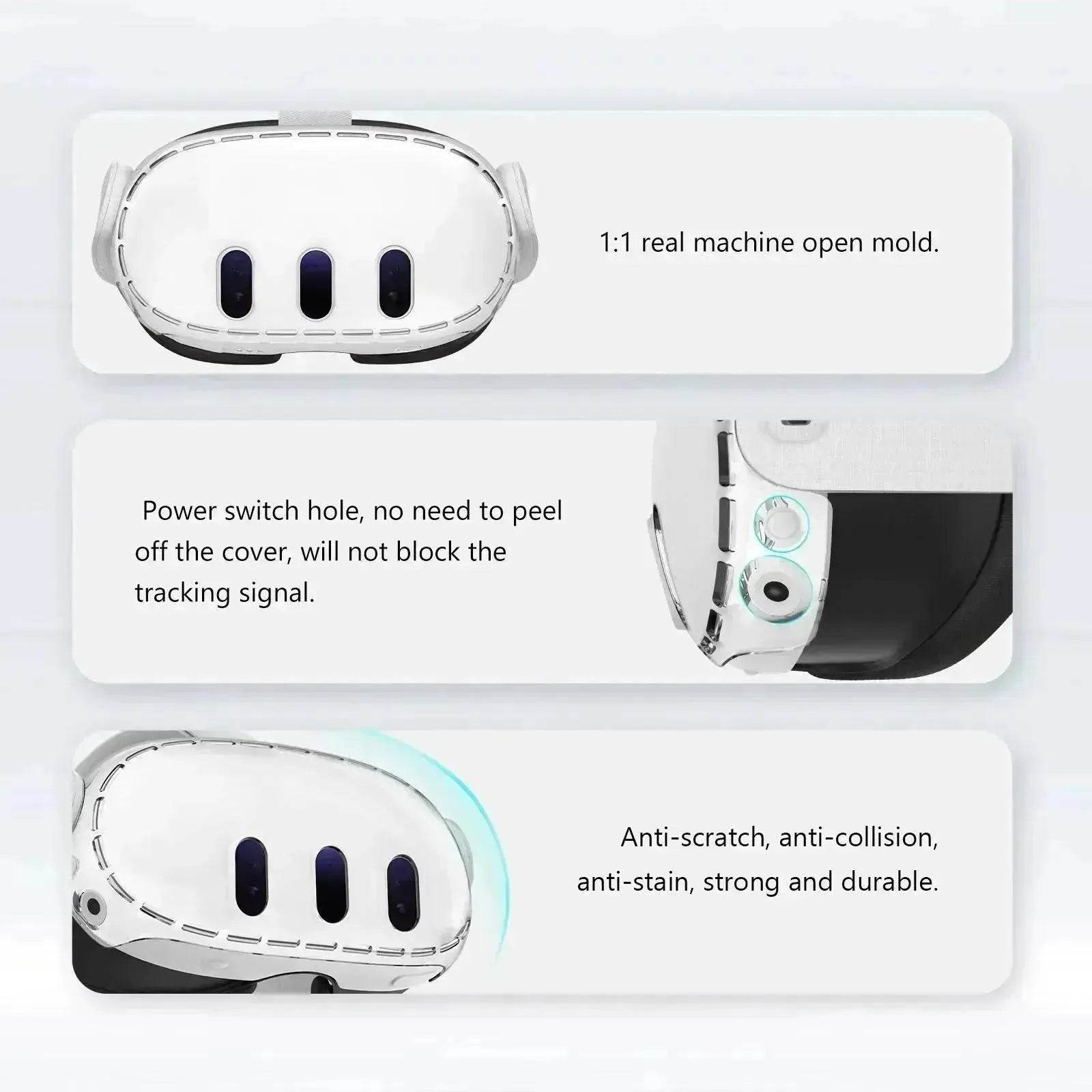 High Transparent PC Protective Case Drop-resistant Anti-scratch VR Glasses Accessories 