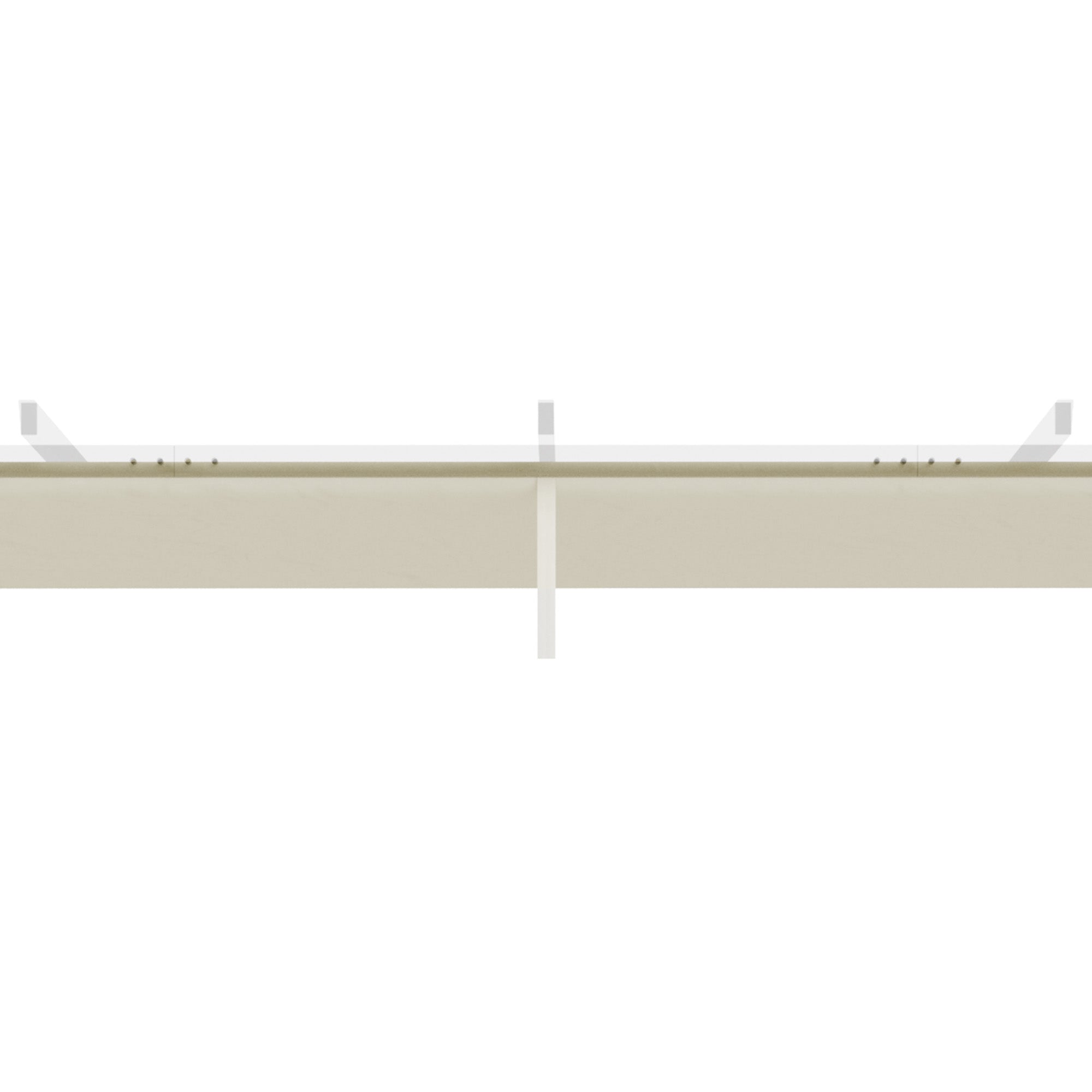 Outsunny Retractable Pergola Canopy Cover Replacement for 13.1' x 9.8' Pergola, Cream White 