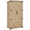 Wooden Outdoor Storage Cabinet Garden Shed with Waterproof Asphalt Roof and Lockable Doors, Natural