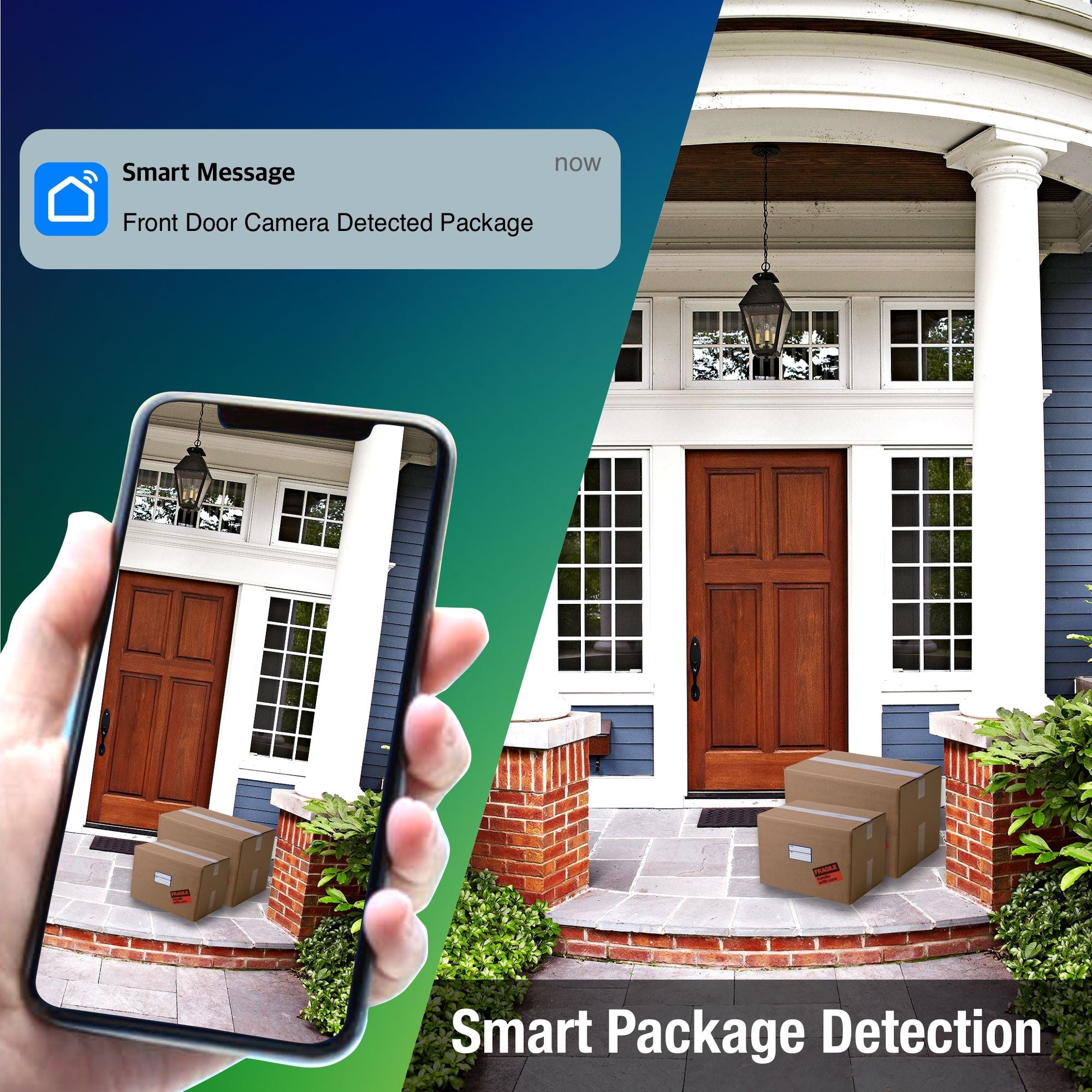 Elder Doorbell Camera 2K Wireless 64GB WiFi Battery-Operated & Chime, Smart Home AI Person & Package Detection & DIY Video Doorbell, Works with Google Assistant & Alexa 