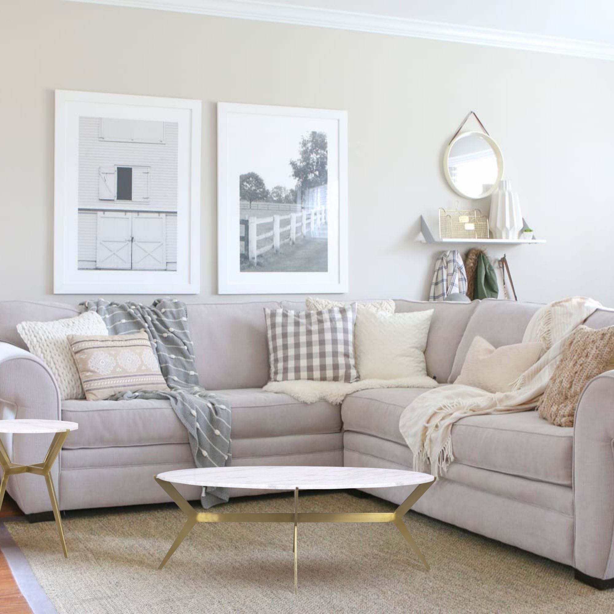 Riva Oval Marble Coffee Table 