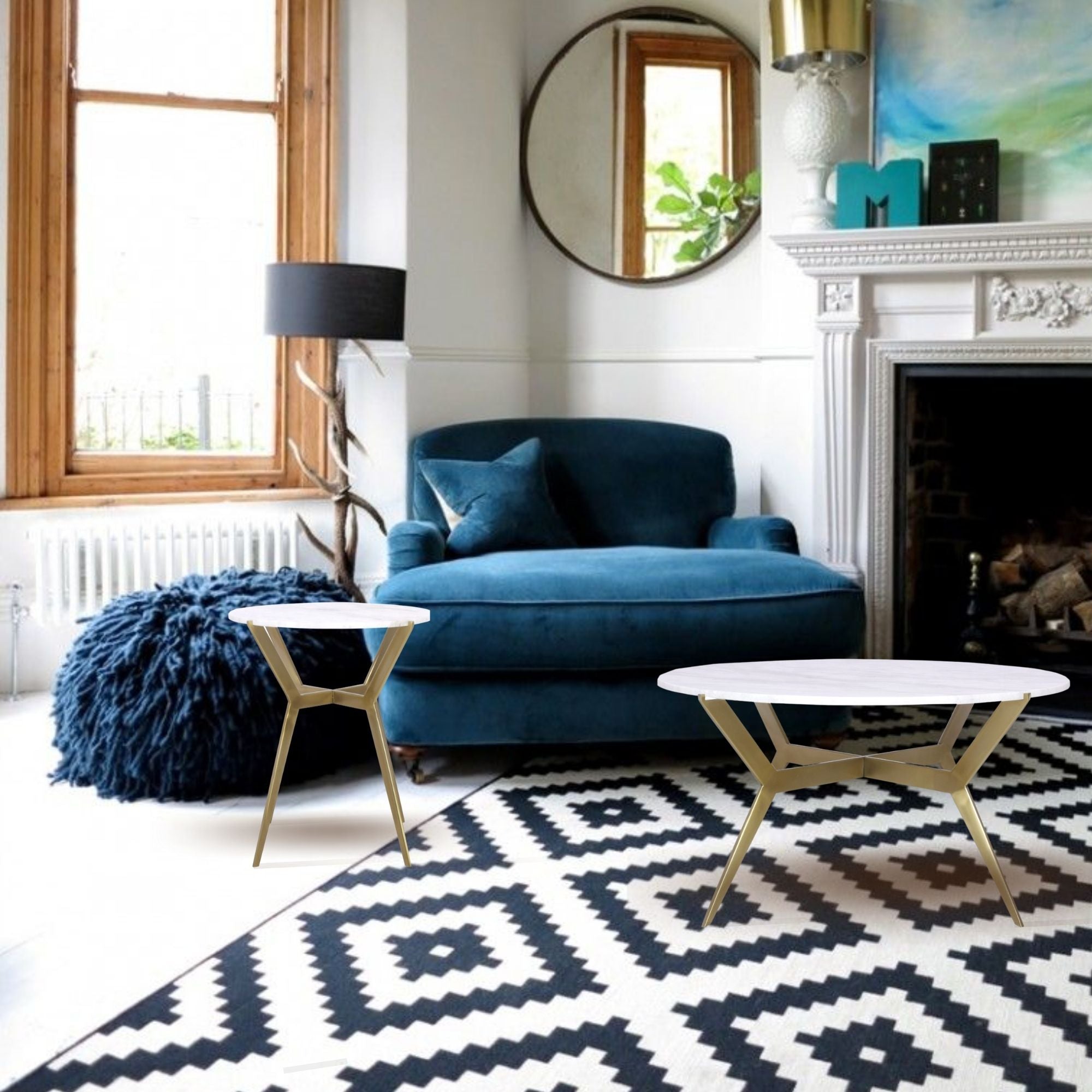 Sevi Round Marble Coffee Table 