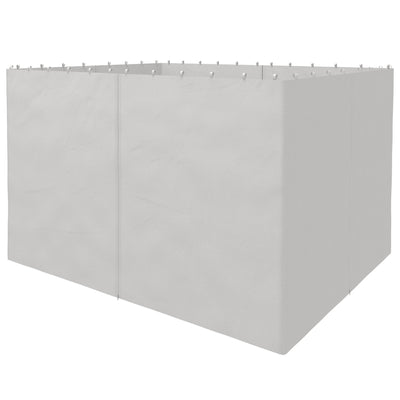 Outsunny Gazebo Replacement Sidewalls 4-Panel Privacy Wall for 10' x 12' Canopy, Outdoor Shelter Curtains Accessories Light Grey 