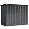 Outdoor Storage Shed Lockable Galvanized Steel Garbage Bin Shed Lift-up Lid for 2 Trash Cans
