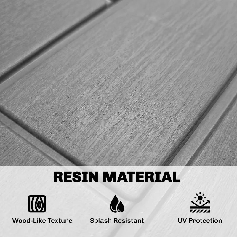 60 Gallon Resin Deck Box, Lockable Outdoor Storage Box, Splash-Resistant & UV Resistant Patio Storage Container