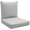 Patio Chair Cushions, Thick Deep Seat Outdoor Seat Cushion with Back Cushion, Light Grey