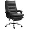 Executive Office Chair with 6-Point Massage, Microfibre Reclining Computer Chair with Footrest, Black