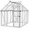 Outsunny 6 x 8ft Polycarbonate Greenhouse with Aluminum Frame & Roof Vent Rain Gutter for Year-Round Plant Growing
