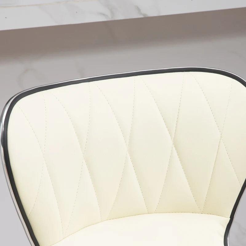 Counter Height Bar Stools Set of 2, Adjustable Height Bar Chairs with Swivel Seat, PU Leather Upholstery