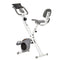 Soozier Folding Exercise Bike, Indoor Stationary Bike with 8-Level Magnetic Resistance and LCD Monitor, for Cardio Workout Grey