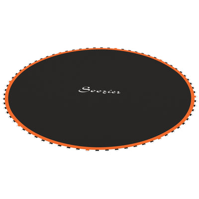 Soozier Trampoline Mat Replacement with Spring Pull Tool and 72 V-Hooks, Fits 12ft Trampoline, Using 5.5" Springs, Orange 