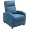 Fabric Recliner Chair Manual Home Theater Seating Single Reclining Sofa Chair with Padded Seat for Living Room, Blue